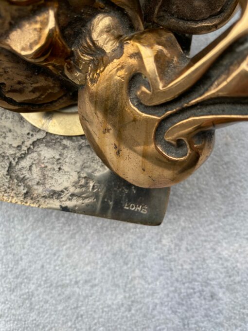 1970/80 Violin Lamp  In Bronze  Signed LOHE - Image 6