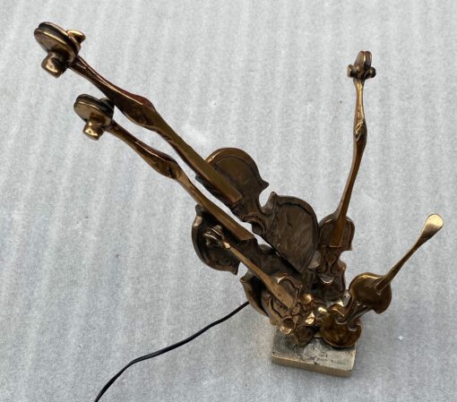 1970/80 Violin Lamp  In Bronze  Signed LOHE - Image 2