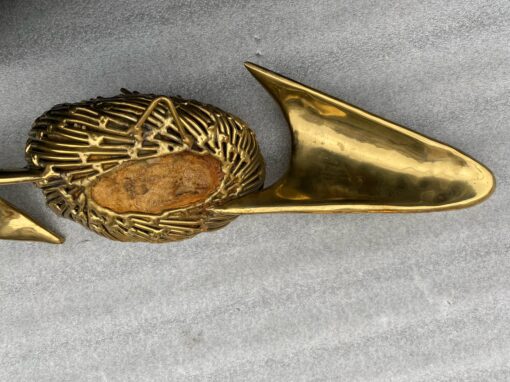 1970 'Geode And Gilt Bronze Wall Sculpture Signed Jacques Duval Brasseur - Image 6