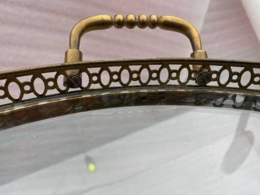 1950/70 Desserte Roulante Ronde Maison Bagués En  Bronze Doré – Image 2