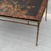 1970′ Table Basse Bronze Modèle Palmier Maison Baguès Ou Charles Laque De Chine 105 x 47 x H 42 cm – Image 11