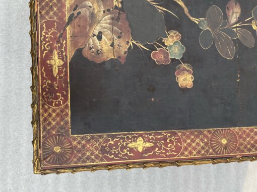 1970′ Table Basse Bronze Modèle Palmier Maison Baguès Ou Charles Laque De Chine 105 x 47 x H 42 cm – Image 9