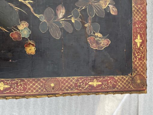 1970′ Table Basse Bronze Modèle Palmier Maison Baguès Ou Charles Laque De Chine 105 x 47 x H 42 cm – Image 8