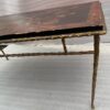 1970′ Table Basse Bronze Modèle Palmier Maison Baguès Ou Charles Laque De Chine 105 x 47 x H 42 cm – Image 2