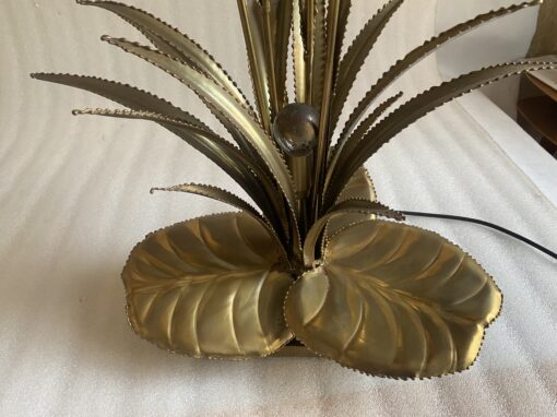 1970′ Brass Reed Lamp In The Style Of Maison Jansen - Image 5