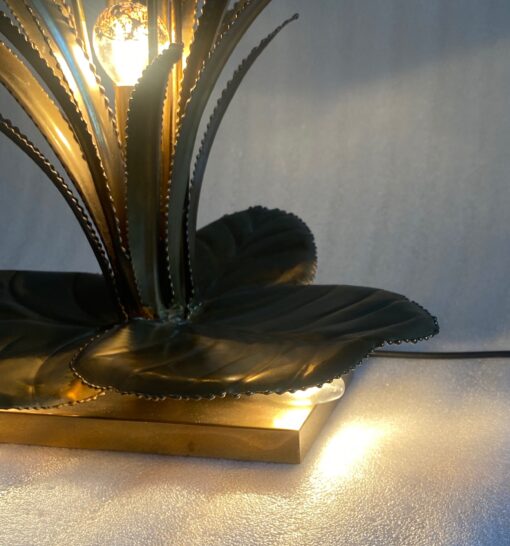 1970′ Brass Reed Lamp In The Style Of Maison Jansen - Image 3