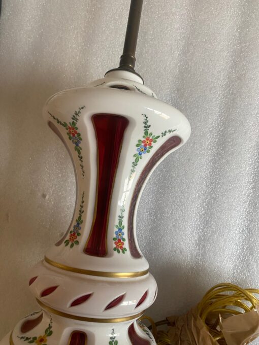 1970' Pair of Baccarat Overlay Lamps H 106 cm - Image 16
