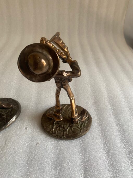 1970/80 Saxophonist And Trumpeter  In Bronze, Sculptures Signed LOHE - Image 11