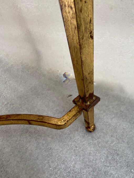 1950/70 Ramsay Table basse Fer Doré  Marbre Languedoc 100 X 50 X 44 cm – Image 10