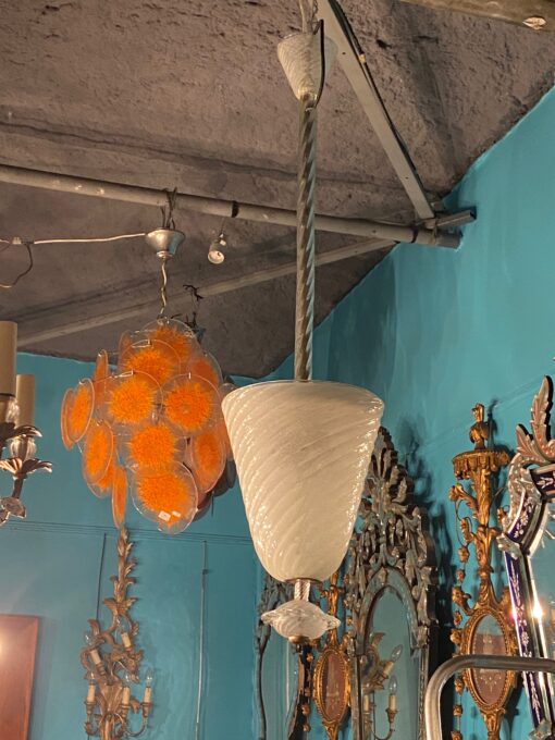 1950/70′ Pineapple Shape Murano Crystal Chandelier by Barovier & Toso - Image 11