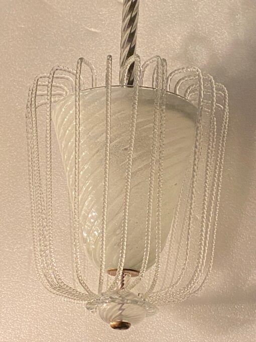 1950/70′ Pineapple Shape Murano Crystal Chandelier by Barovier & Toso - Image 9