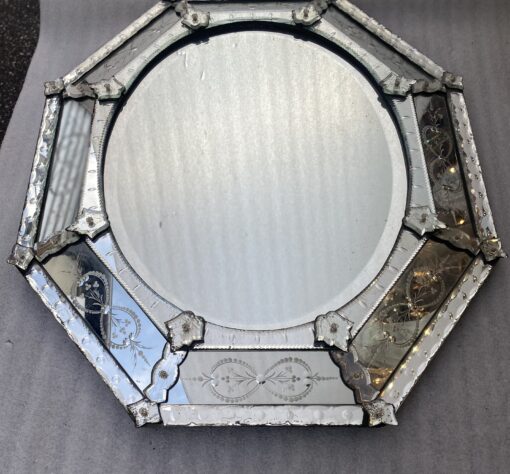 1950/70 Octagonal and Oval Venetian Mirror 98 x 82 Cm - Image 5