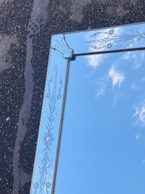 1970′ Miroir Venise à Fleurs 161 x 95 cm – Image 7