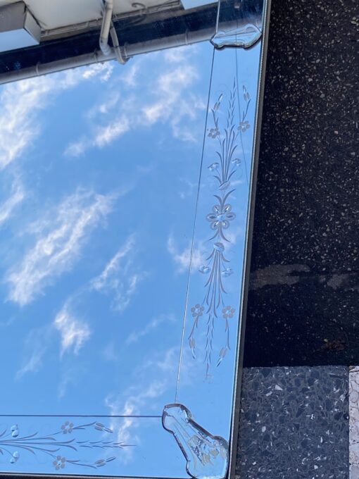 1970′ Miroir Venise à Fleurs 161 x 95 cm – Image 6