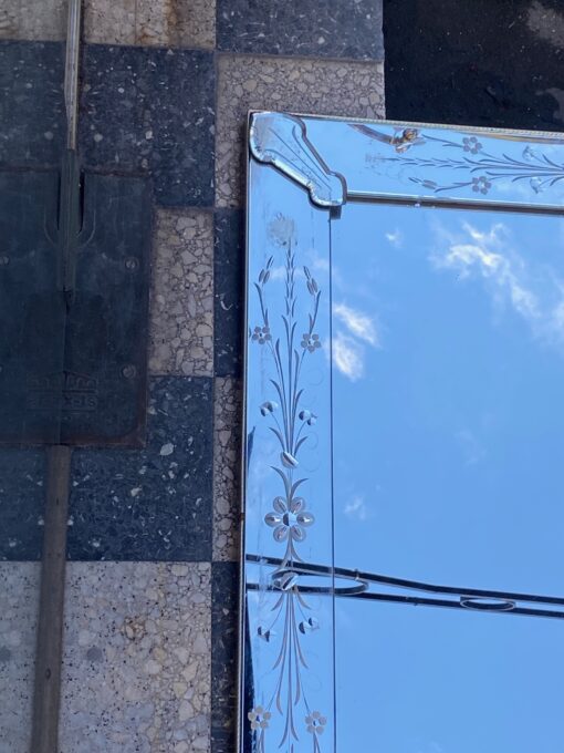 1970′ Miroir Venise à Fleurs 161 x 95 cm – Image 5