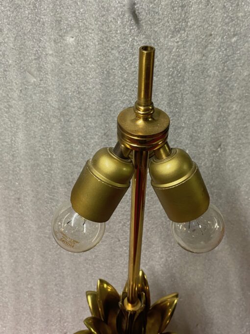 1970' Lampe En Bronze Signée Charles Modéle Fleur De Lotus – Image 9