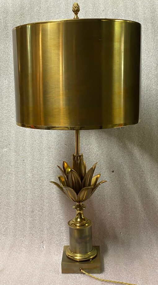 1970' Lampe En Bronze Signée Charles Modéle Fleur De Lotus – Image 7