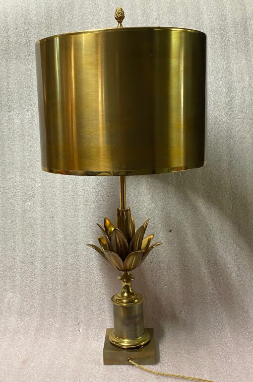 1970' Lampe En Bronze Signée Charles Modéle Fleur De Lotus – Image 6