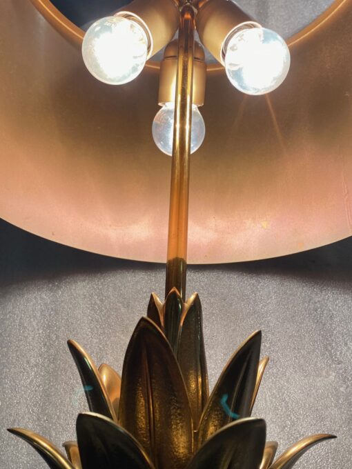 1970' Lampe En Bronze Signée Charles Modéle Fleur De Lotus – Image 3