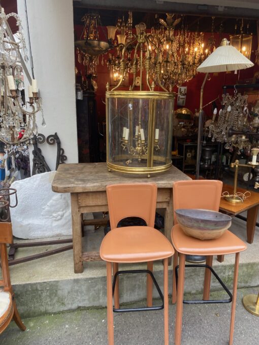 1950'Lanterne En Bronze Doré Style Directoire H 120 cm Ø 57 cm – Image 18