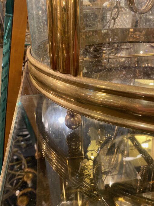 1950'Lanterne En Bronze Doré Style Directoire H 120 cm Ø 57 cm – Image 11