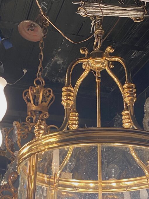 1950'Lanterne En Bronze Doré Style Directoire H 120 cm Ø 57 cm – Image 22