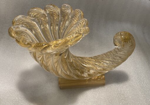 1970' Cornucopia Crystal Murano Barovier Y Toso H 25 L 30 cm - Image 7