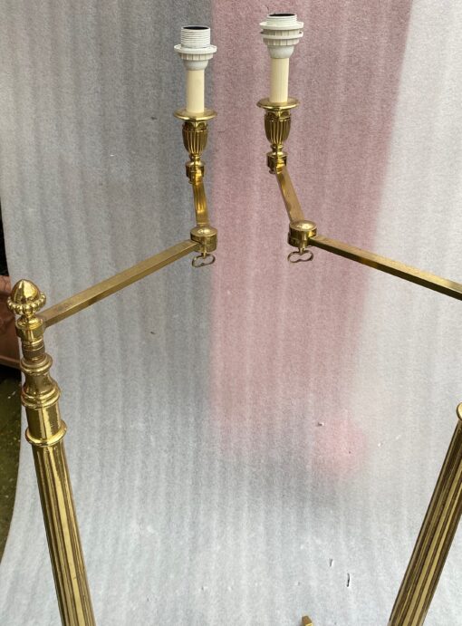 1970′ Paire de Liseuses Articulées Bronze Doré Tripodes Style Art Deco – Image 15