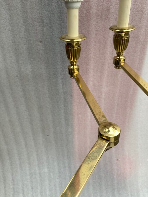 1970′ Paire de Liseuses Articulées Bronze Doré Tripodes Style Art Deco – Image 13