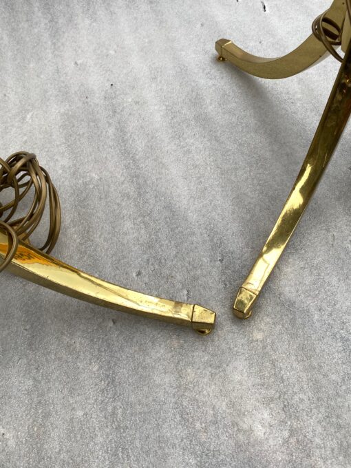 1970′ Paire de Liseuses Articulées Bronze Doré Tripodes Style Art Deco – Image 10