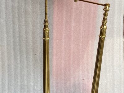 1970′ Pair of Art Deco Style Gilt Bronze Tripod Articulated Reading Lights