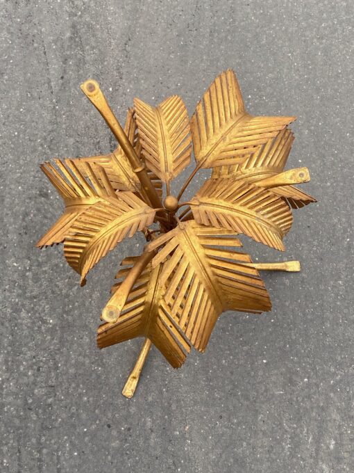1970 'Pedestal Table In Palm Tree Golden Iron Ø 50 H 50 cm - Image 5