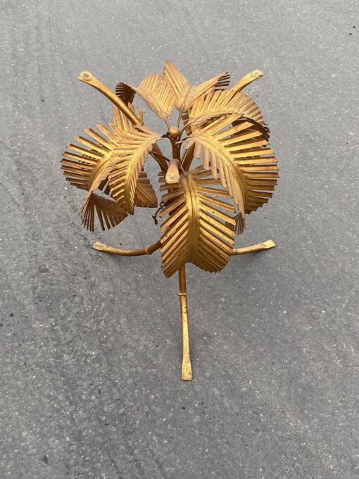 1970 'Pedestal Table In Palm Tree Golden Iron Ø 50 H 50 cm - Image 4