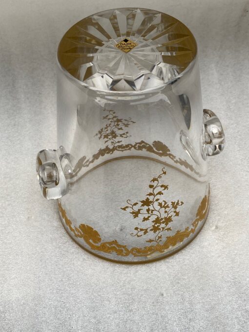 1970′ Seau à Champagne Cristal Signé St Louis Decors Dorés Modéle Trianon – Image 2