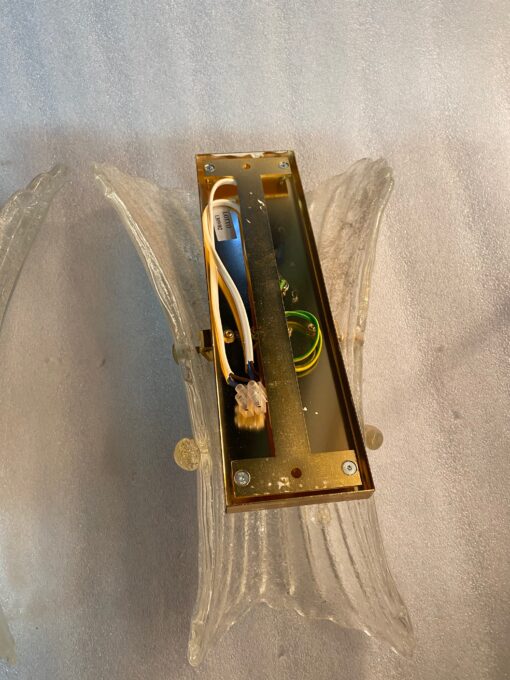 1970/80′ Pair of Murano Glass Or Crystal Sconces Barovier & Toso - Image 6
