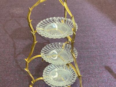 1950/70 Maison Bagués Plate Holder Polished Bronze Branch Decor