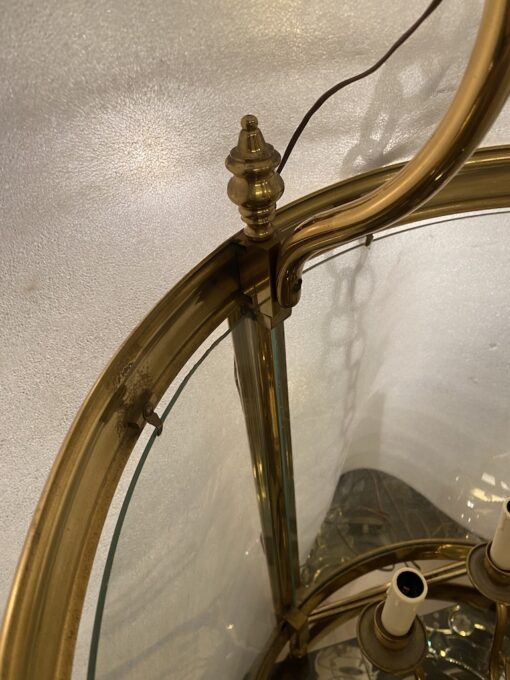 1950'Lanterne En Bronze Doré Style Directoire H 120 cm Ø 57 cm – Image 3