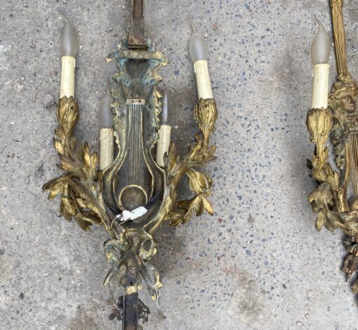 1890/1900′  Pair Of Louis XVI Style Gilt- Bronze Four-Lights After Gouthiere - Image 23