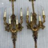 1890/1900′  Pair Of Louis XVI Style Gilt- Bronze Four-Lights After Gouthiere