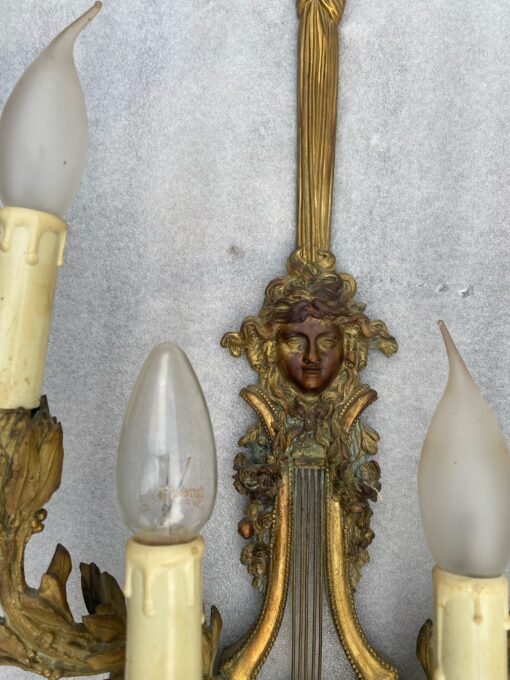 1890/1900′  Pair Of Louis XVI Style Gilt- Bronze Four-Lights After Gouthiere - Image 15