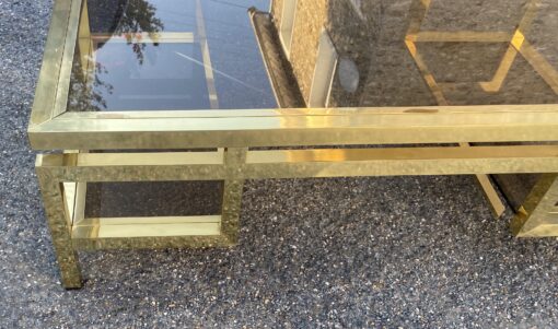 1970 ‘Guy Lefevre Rectangular Coffee Table In Brass And Smoked Glass 130 x 80 cm - Image 9