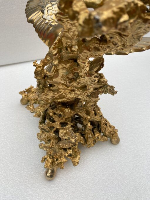 1970 'Coffee Table With Eagles In Gilt Bronze Signed By Boeltz For Roméo Paris - Image 21