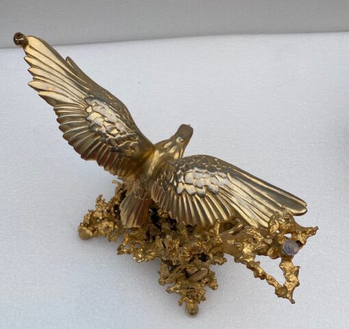 1970 'Coffee Table With Eagles In Gilt Bronze Signed By Boeltz For Roméo Paris - Image 18