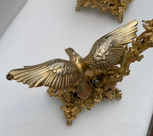 1970 'Coffee Table With Eagles In Gilt Bronze Signed By Boeltz For Roméo Paris - Image 17