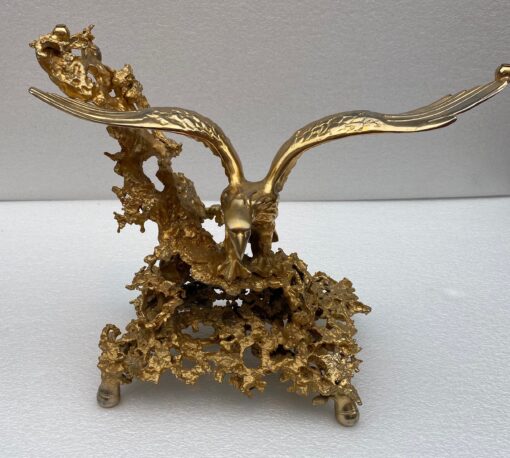 1970 'Coffee Table With Eagles In Gilt Bronze Signed By Boeltz For Roméo Paris - Image 15