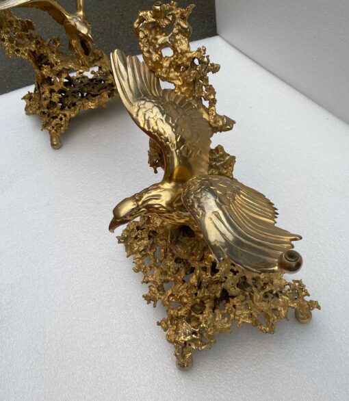 1970 'Coffee Table With Eagles In Gilt Bronze Signed By Boeltz For Roméo Paris - Image 14