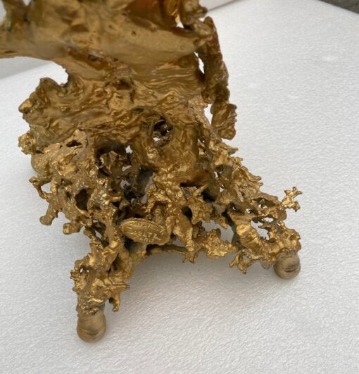 1970 'Coffee Table With Eagles In Gilt Bronze Signed By Boeltz For Roméo Paris - Image 12
