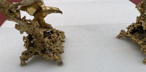1970 'Coffee Table With Eagles In Gilt Bronze Signed By Boeltz For Roméo Paris - Image 6
