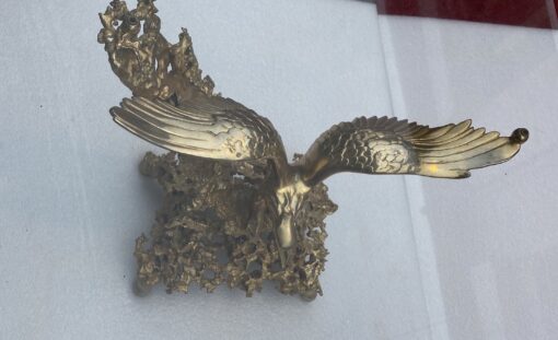 1970 'Coffee Table With Eagles In Gilt Bronze Signed By Boeltz For Roméo Paris - Image 5