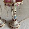 1970′ Pair of Baccarat Overlay Lamps: H 45 cm - Image 7
